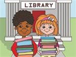 Two students with books